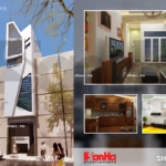 Mẫu nhà ống có mặt tiền độc đáo sh nod 0155