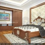 Phòng ngủ gỗ phong cách cổ điển sh btp 0085