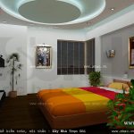 Phòng ngủ mang nhiều gam màu tươi sáng sh nod 0155