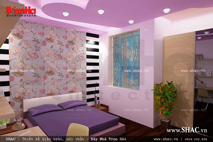 Phòng ngủ màu hồng sh nod 0155