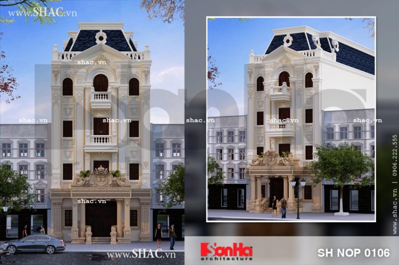 PA thiết kế nhà phố bán biệt thự kiểu pháp sh nop 0106