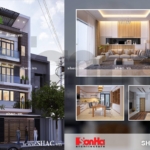 Nhà ống 4 tầng với nội thất hiện đại trẻ trung sh nod 0148