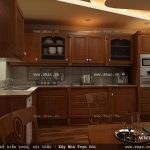 Tủ bếp được làm bằng gỗ đẹp sh nod 0155