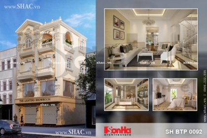 Mẫu thiết kế kiến trúc biệt thự Pháp sh btp 0092