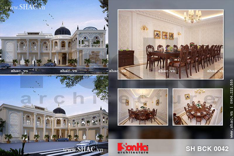 Thiết kế nhà hàng cổ điển sang trọng tại Gia Lai sh bck 0042