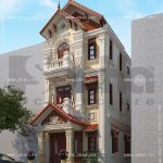 Phối cảnh kiến trúc nhà ống Pháp đẹp sh nop 0111