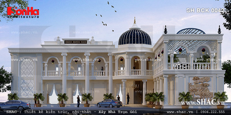 Mẫu thiết kế nhà hàng cổ điển sang trọng tại Gia Lai sh bck 0042