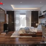 Mẫu thiết kế nội thất phòng ngủ 2 sang trọng nhà ống cổ điển sh nop 0113