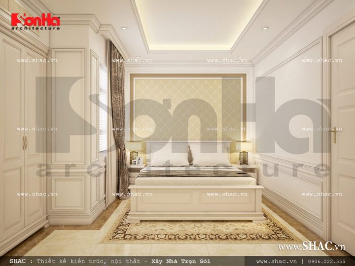Mẫu thiết kế phòng ngủ tông màu sáng sh btp 0092