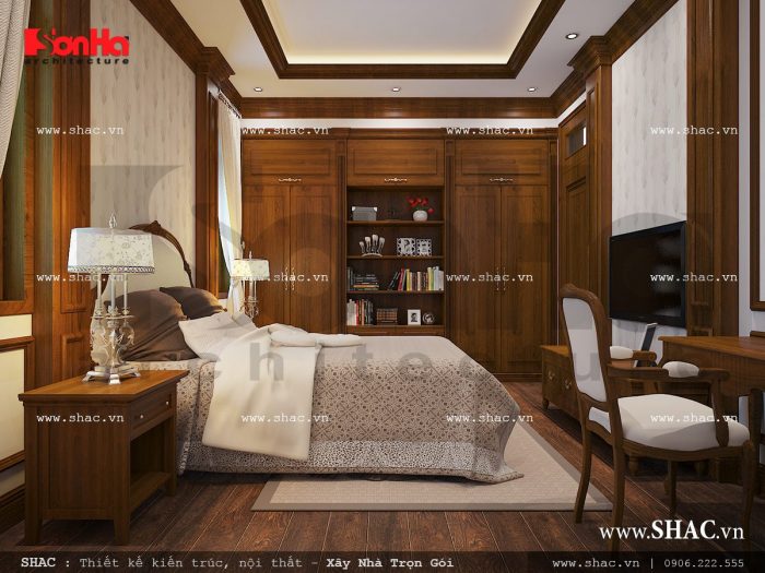 Mẫu nội thất phòng ngủ khách sang trọng sh nop 0111