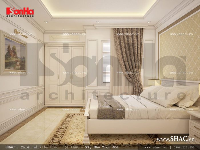 Mẫu thiết kế phòng ngủ nhẹ nhàng sh btp 0092