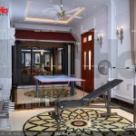 Mẫu thiết kế nội thất phòng tập gym nhà ống cổ điển sh nop 0113