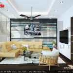 Thiết kế nội thất phòng sinh hoạt chung hiện đại sang trọng sh nod 0157
