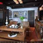 Thiết kế nội thất phòng trưng bày nhà ống cổ điển sh nop 0113