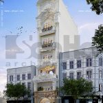 Mẫu thiết kế khách sạn mini kiến trúc cổ điển Pháp sh ks 0027