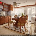 Thiết kế nội thất phòng bếp tầng 5 nhà ống cổ điển sh nop 0113