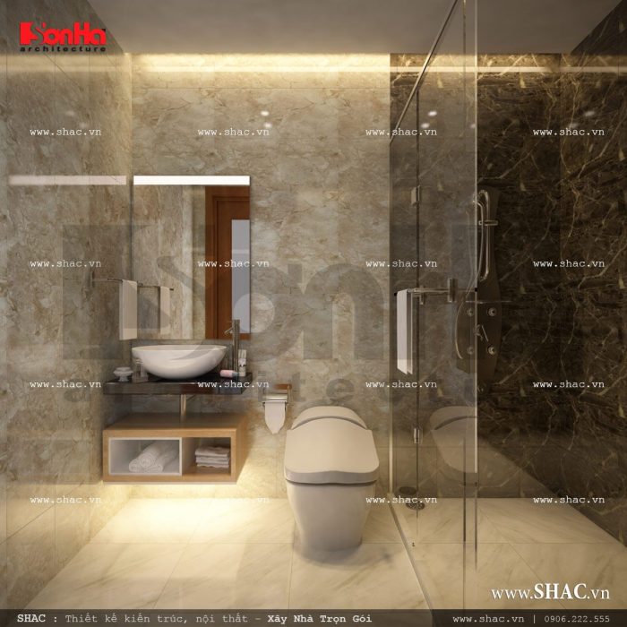 Mẫu thiết kế nội thất phòng wc tầng 3 sh nop 0113