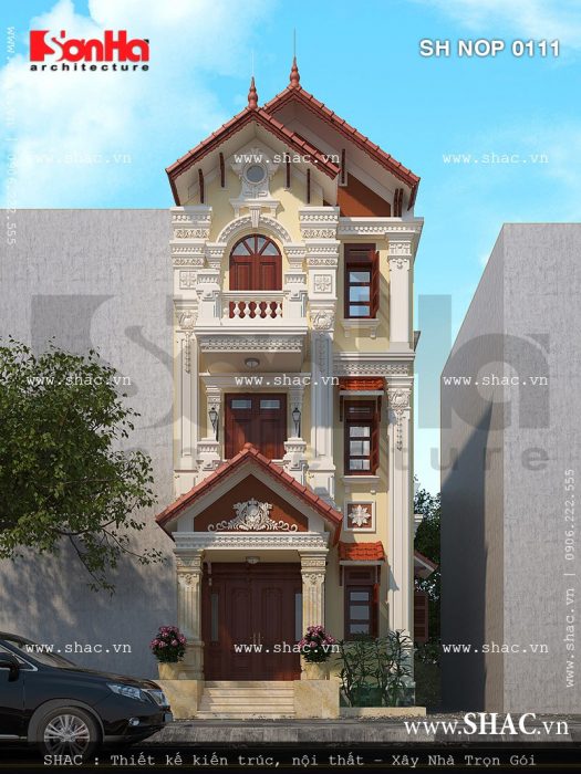 Kiến trúc nhà phố cổ điển phong cách Pháp đẳng cấp sh nop 0111