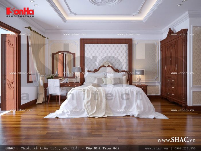 Mẫu nội thất phòng ngủ bố mẹ cổ điển sh nop 0112