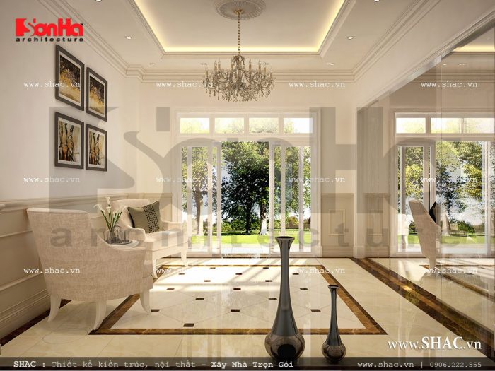 Thiết kế sảnh chờ biệt thự Pháp sh btp 0092