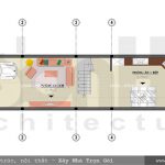Mặt bằng tầng 1 nhà ống kiến trúc cổ điển Pháp sh nop 0115