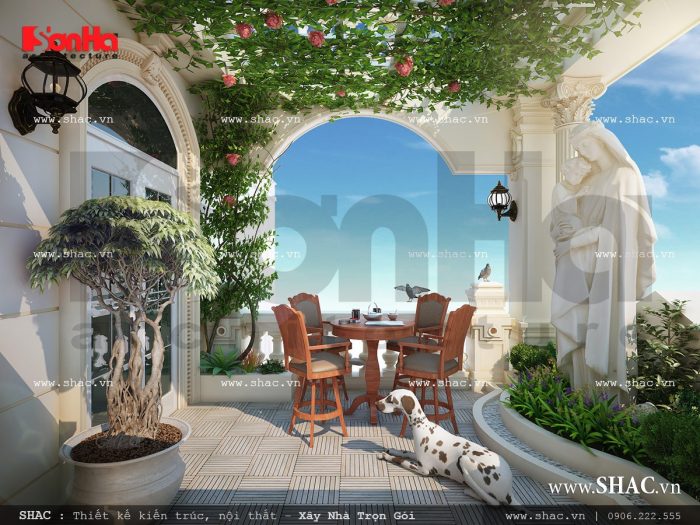 Mẫu tiểu cảnh sân thượng thân thiện môi trường sh nop 0110