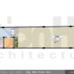 Mặt bằng tầng 1 nhà ống cổ điển Pháp sang trọng sh nop 0114