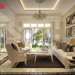 Mẫu thiết kế phòng khách sang trọng biệt thự Pháp sh btp 0092