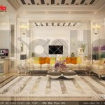 Mẫu thiết kế sảnh khách sạn mini cổ điển sang trọng sh ks 0027