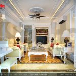 Mẫu nội thất phòng khách cổ điển đẹp sang trọng sh nop 0110