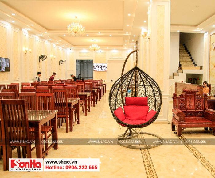 4 Ảnh thực tế nội thất khu nhà hàng khách sạn cổ điển 5 tầng tại quảng ninh sh ks 0026