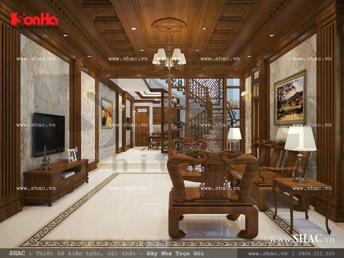 Nội thất phòng khách cổ điển sang trọng sh nop 0111
