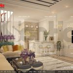 Thiết kế quầy lễ tân khách sạn mini cổ điển sang trọng sh ks 0027