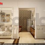 Mẫu thiết kế phòng bếp cổ điển biệt thự Pháp sh btp 0092