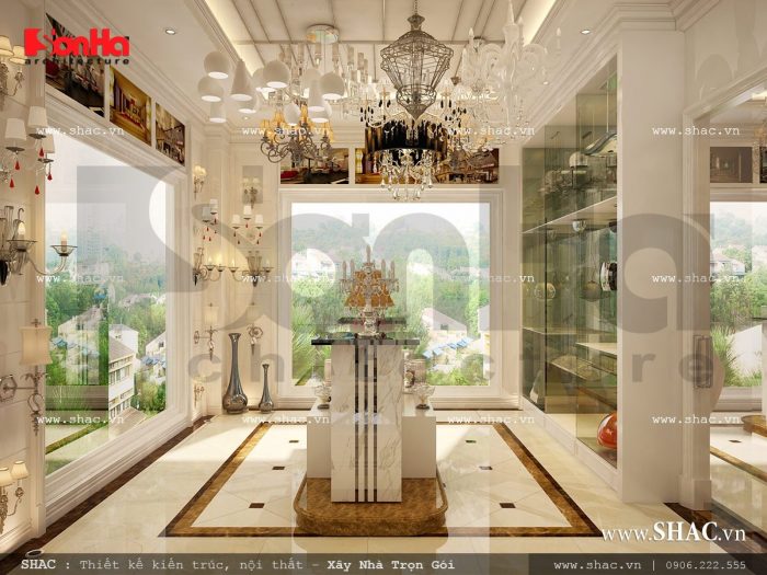 Mẫu thiết kế showroom đèn trang trí đẹp sh btp 0092