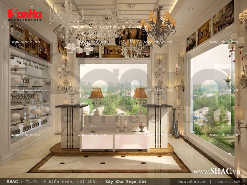 Mẫu thiết kế showroom đèn trang trí sh btp 0092