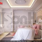 Thiết kế phòng ngủ tông màu hồng nhẹ nhàng cổ điển sh btp 0092