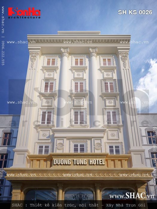 Mẫu khách sạn cổ điển sang trọng sh ks 0026