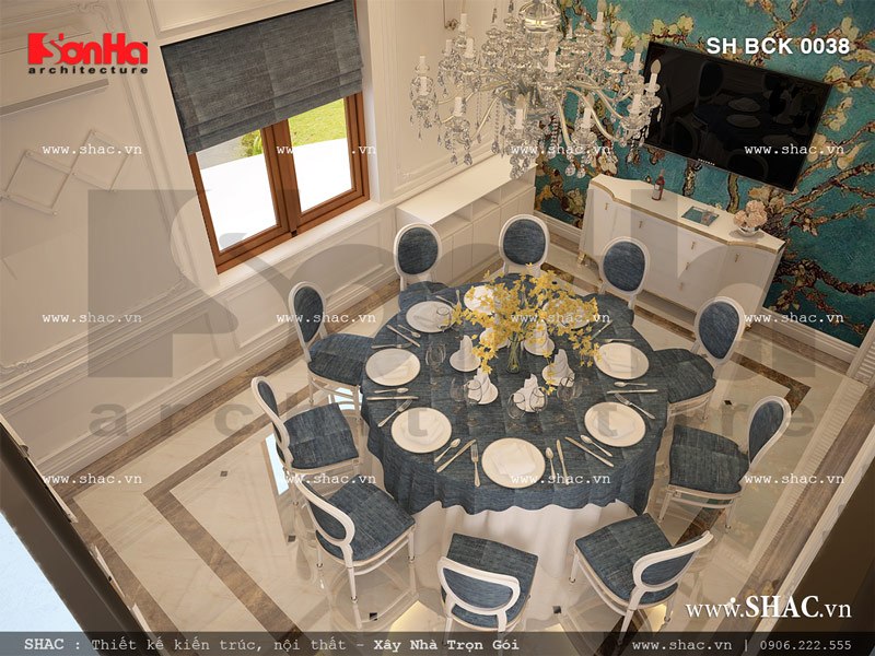 Mẫu nội thất phòng ăn VIP nhà hàng sang trọng SH BCK 0038