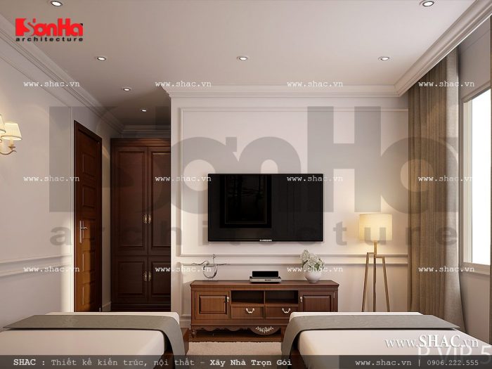 Mẫu nội thất phòng ngủ VIP 5 khách sạn Pháp cổ điển sh ks 0026
