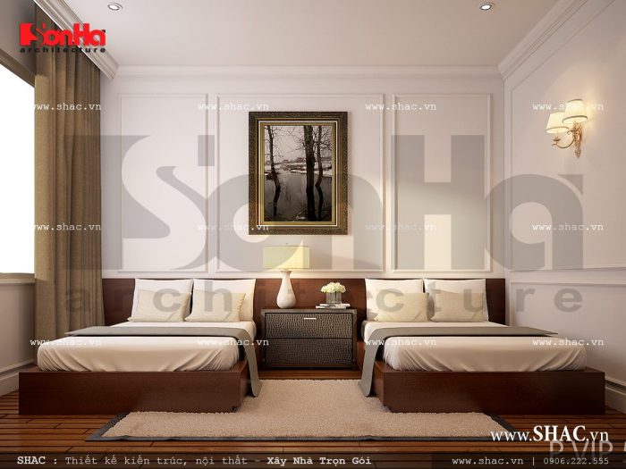 Mẫu nội thất phòng ngủ VIP 5 khách sạn Pháp sang trọng sh ks 0026