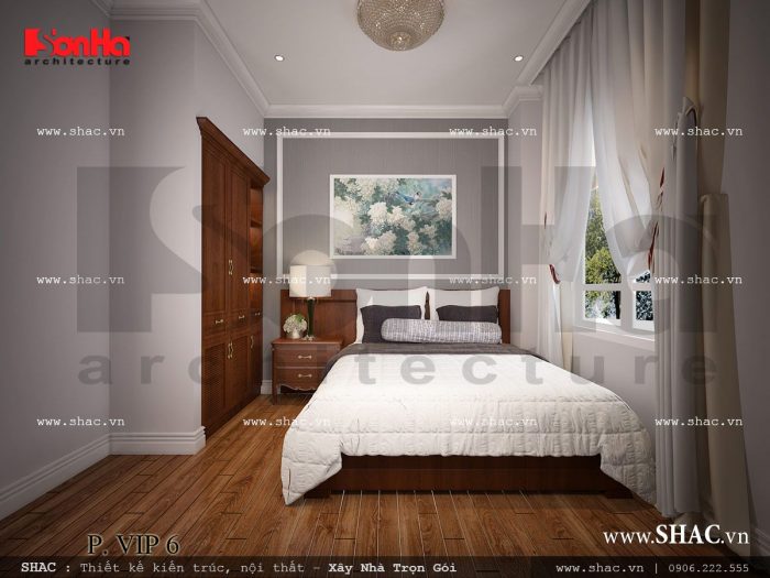 Mẫu nội thất phòng ngủ VIP 6 khách sạn Pháp cổ điển sh ks 0026