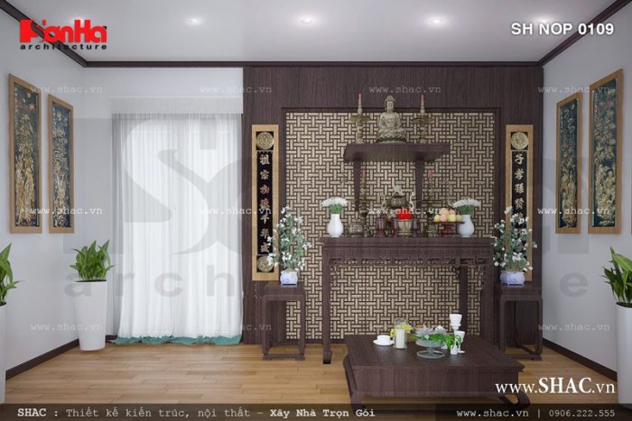Mẫu phòng thờ cổ điển đẹp sh nop 0109