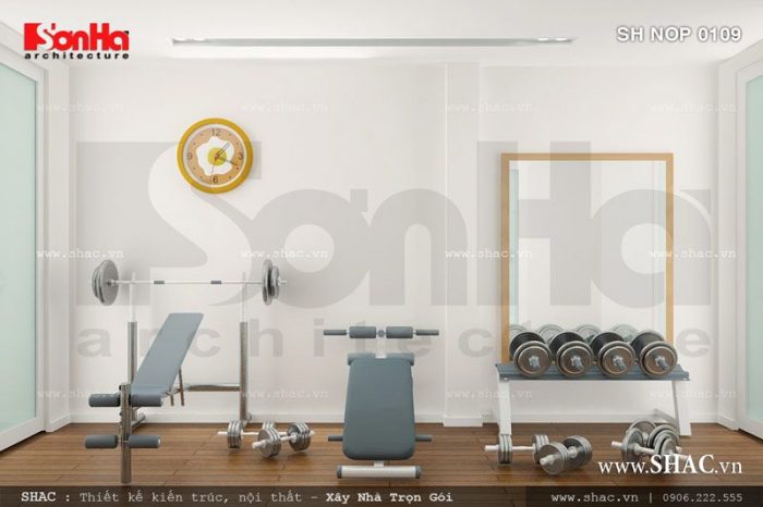 mẫu thiết kế phòng tập dành cho các gia đình sh nop 0109