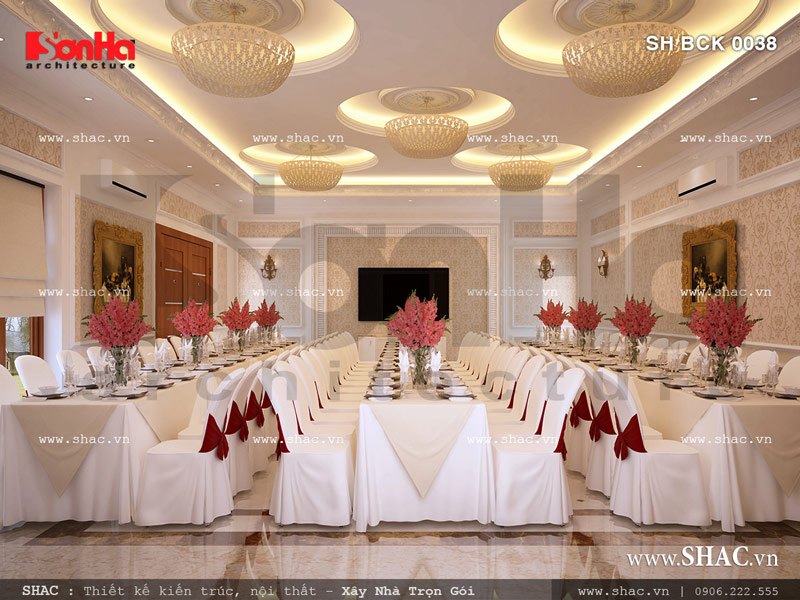 Nội thất phòng ăn VIP 67 đẹp phong cách cổ điển SH BCK 0038