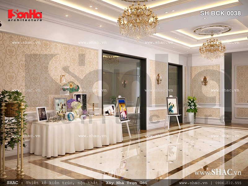 Nội thất sảnh tiệc cưới nhà hàng đẳng cấp SH BCK 0038
