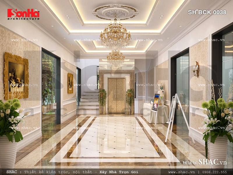 Nội thất sảnh tiệc cưới nhà hàng sang trọng SH BCK 0038