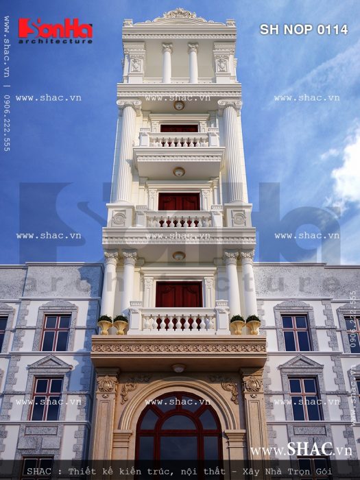 Thiết kế kiến trúc đẹp của nhà ống Pháp tại Hải Phòng sh nop 0114