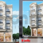 Thiết kế nhà phố 5 tầng kiểu Pháp sang trọng tại Sài Gòn sh nop 0117