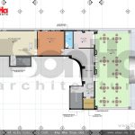 Thiết kế mặt bằng công năng tầng tum khách sạn cổ điển Pháp 7 tầng sh ks 0028